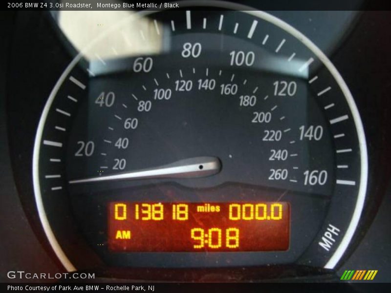 Montego Blue Metallic / Black 2006 BMW Z4 3.0si Roadster