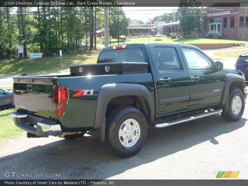 Dark Green Metallic / Sandstone 2005 Chevrolet Colorado LS Crew Cab