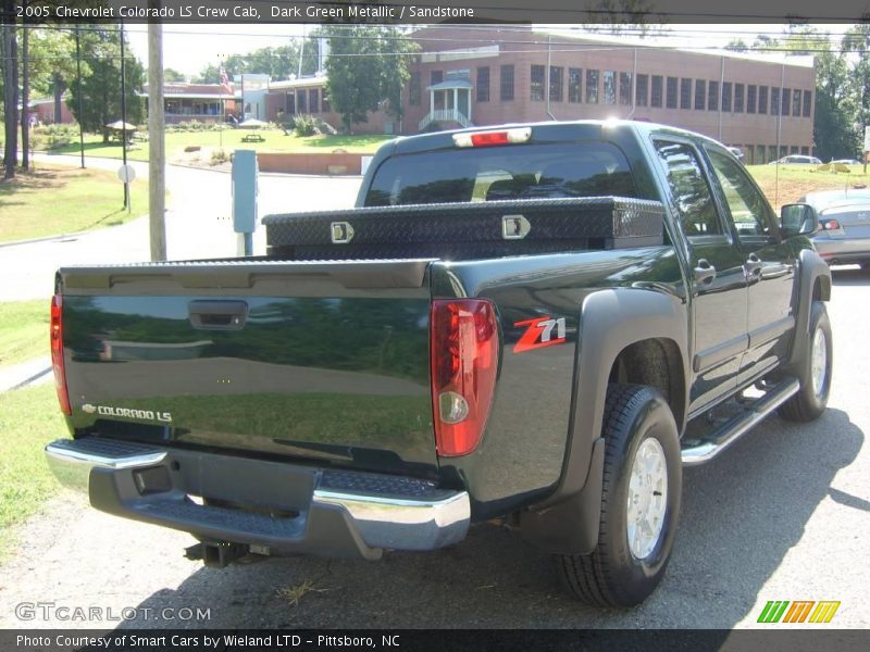 Dark Green Metallic / Sandstone 2005 Chevrolet Colorado LS Crew Cab