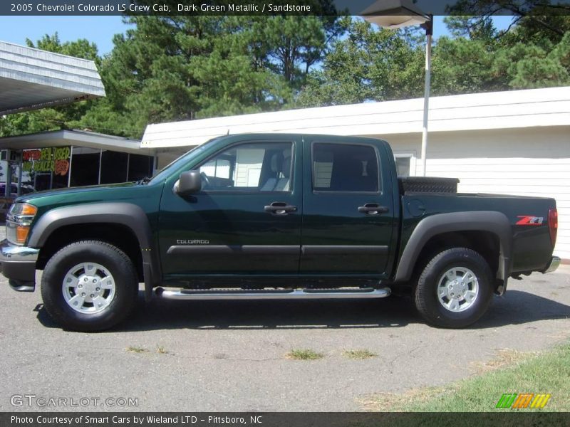 Dark Green Metallic / Sandstone 2005 Chevrolet Colorado LS Crew Cab
