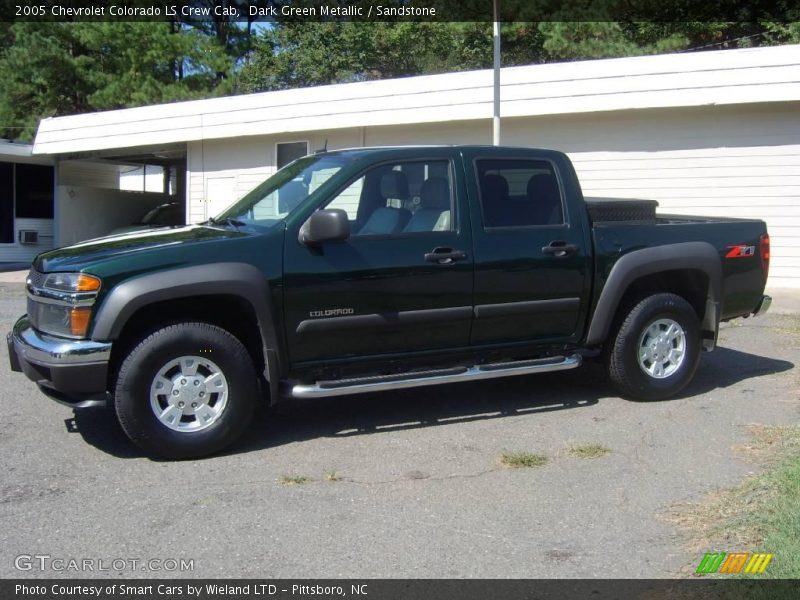 Dark Green Metallic / Sandstone 2005 Chevrolet Colorado LS Crew Cab