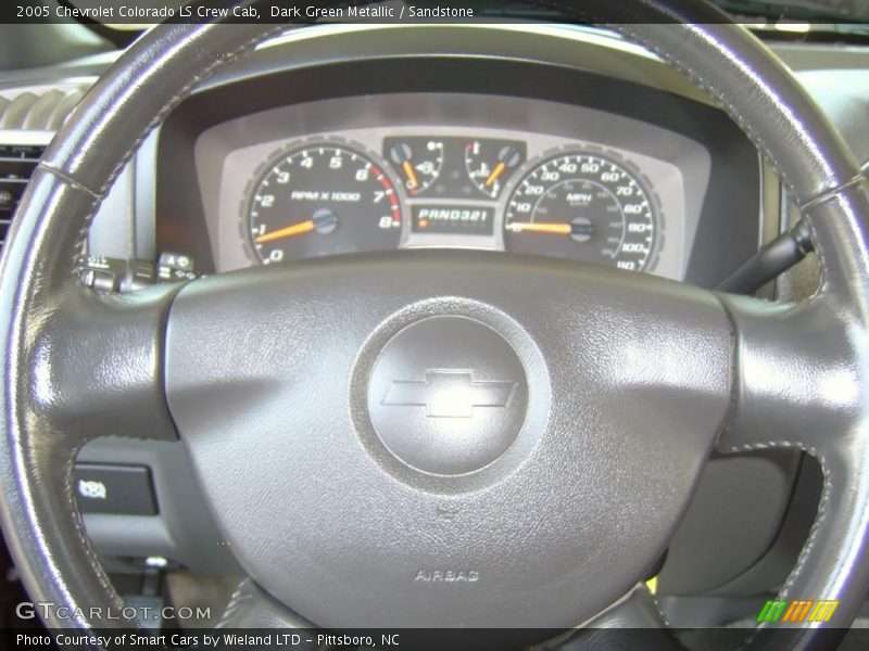 Dark Green Metallic / Sandstone 2005 Chevrolet Colorado LS Crew Cab