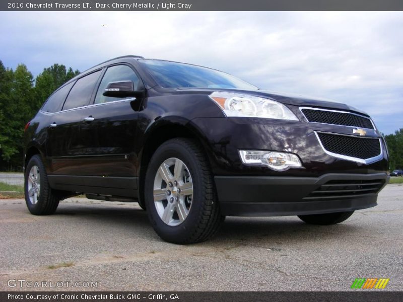 Dark Cherry Metallic / Light Gray 2010 Chevrolet Traverse LT