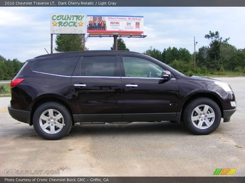 Dark Cherry Metallic / Light Gray 2010 Chevrolet Traverse LT