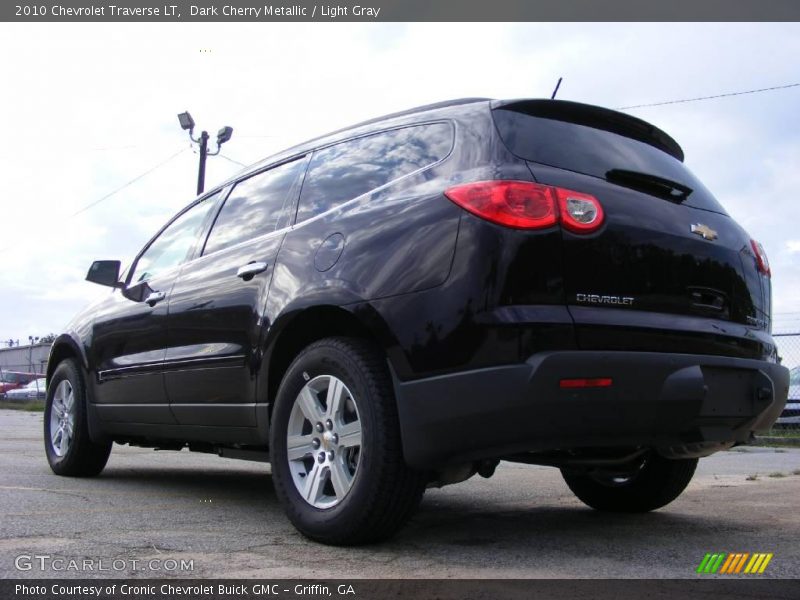 Dark Cherry Metallic / Light Gray 2010 Chevrolet Traverse LT
