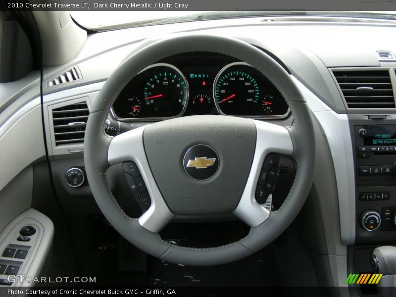 Dark Cherry Metallic / Light Gray 2010 Chevrolet Traverse LT