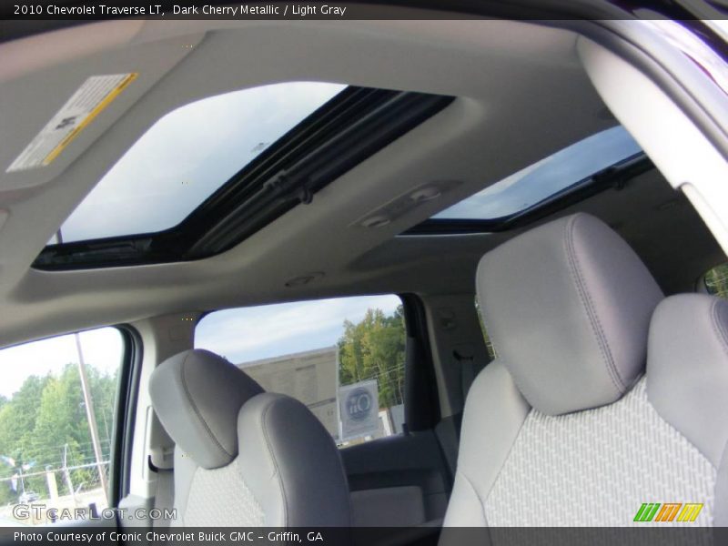 Dark Cherry Metallic / Light Gray 2010 Chevrolet Traverse LT