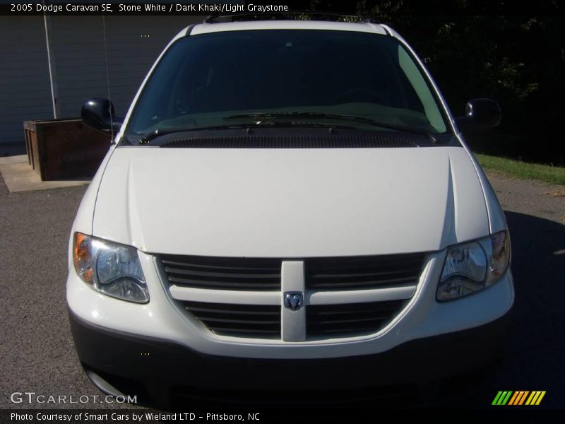 Stone White / Dark Khaki/Light Graystone 2005 Dodge Caravan SE
