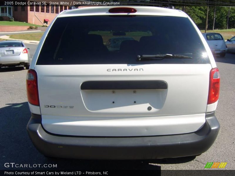 Stone White / Dark Khaki/Light Graystone 2005 Dodge Caravan SE