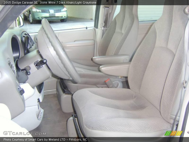 Stone White / Dark Khaki/Light Graystone 2005 Dodge Caravan SE