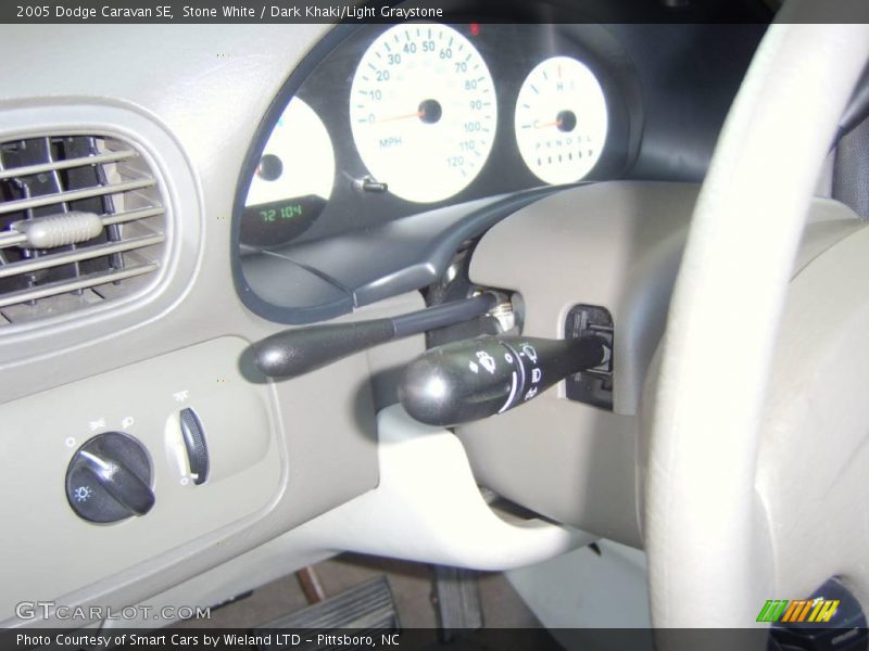 Stone White / Dark Khaki/Light Graystone 2005 Dodge Caravan SE