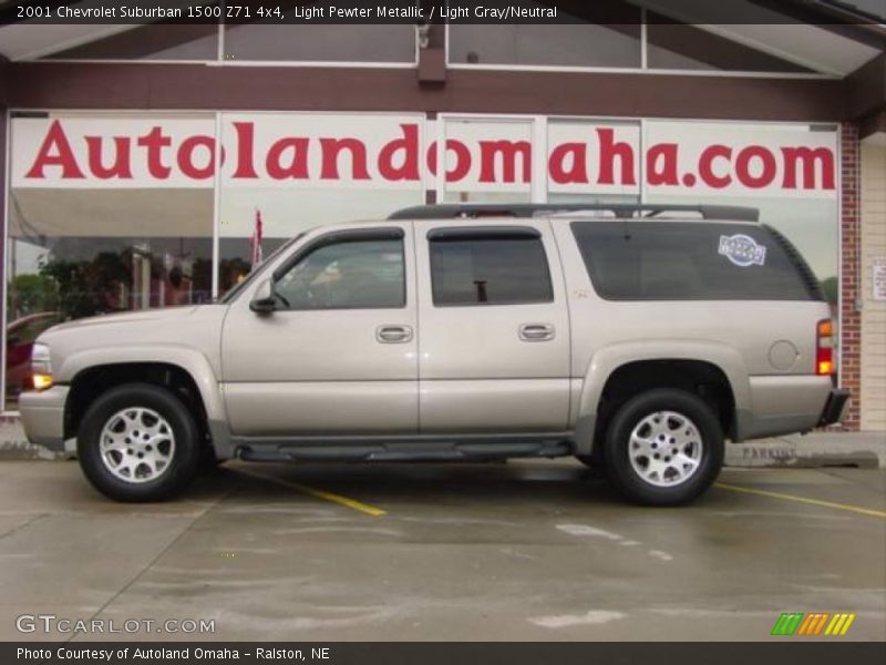 Light Pewter Metallic / Light Gray/Neutral 2001 Chevrolet Suburban 1500 Z71 4x4