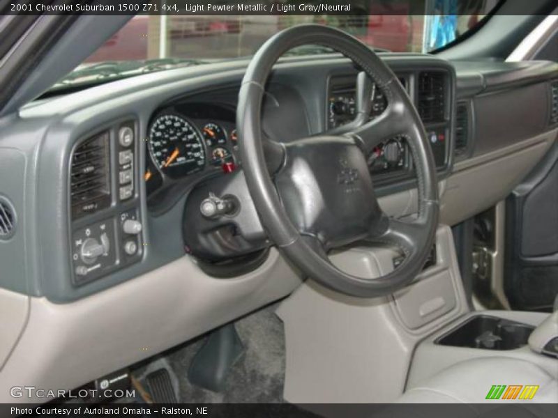 Light Pewter Metallic / Light Gray/Neutral 2001 Chevrolet Suburban 1500 Z71 4x4
