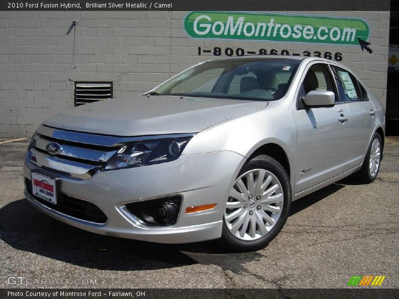 Brilliant Silver Metallic / Camel 2010 Ford Fusion Hybrid