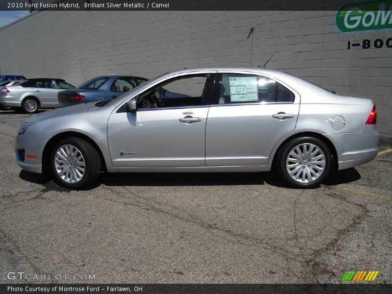 Brilliant Silver Metallic / Camel 2010 Ford Fusion Hybrid