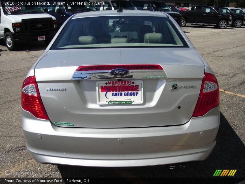 Brilliant Silver Metallic / Camel 2010 Ford Fusion Hybrid