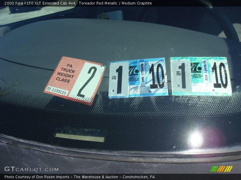 Toreador Red Metallic / Medium Graphite 2000 Ford F150 XLT Extended Cab 4x4