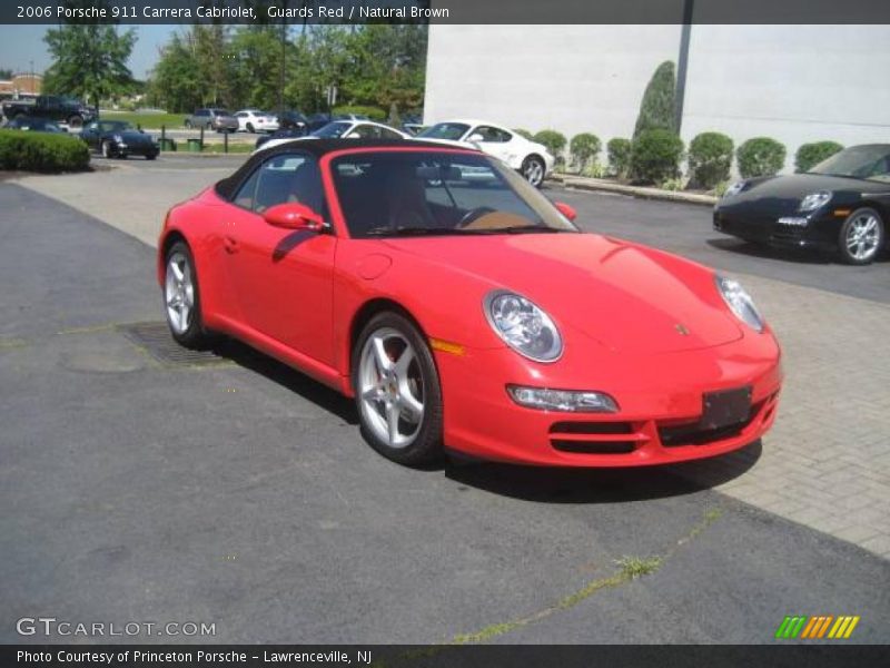 Guards Red / Natural Brown 2006 Porsche 911 Carrera Cabriolet
