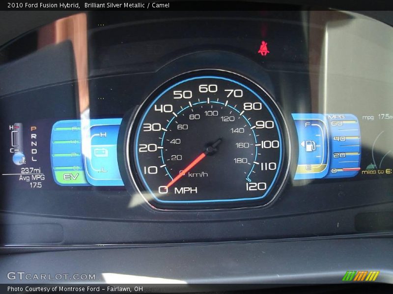 Brilliant Silver Metallic / Camel 2010 Ford Fusion Hybrid