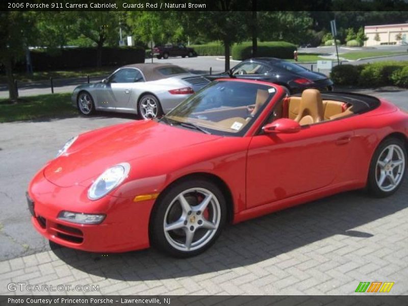 Guards Red / Natural Brown 2006 Porsche 911 Carrera Cabriolet