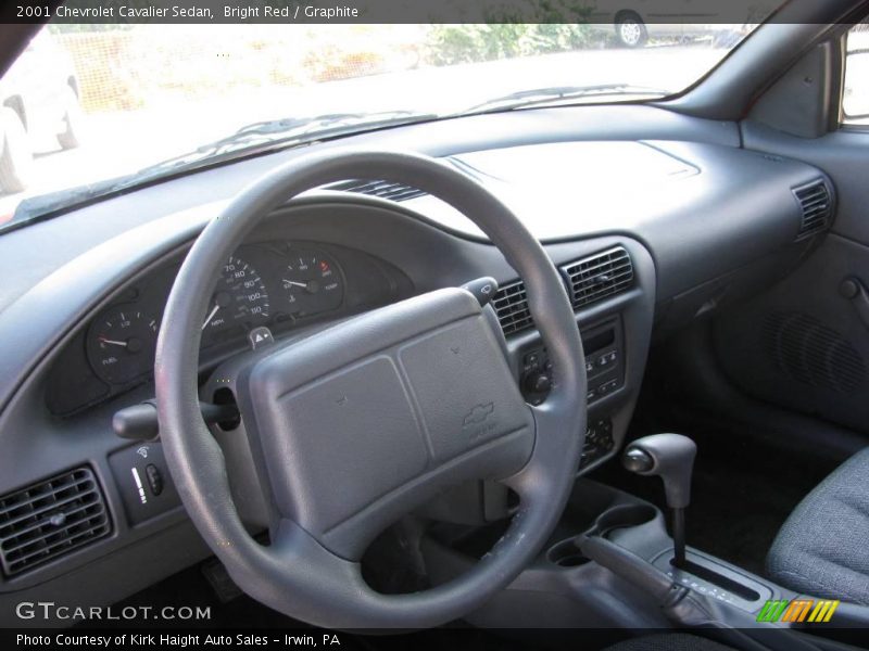 Bright Red / Graphite 2001 Chevrolet Cavalier Sedan