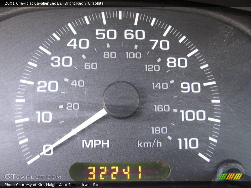 Bright Red / Graphite 2001 Chevrolet Cavalier Sedan