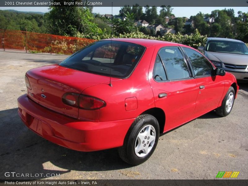 Bright Red / Graphite 2001 Chevrolet Cavalier Sedan