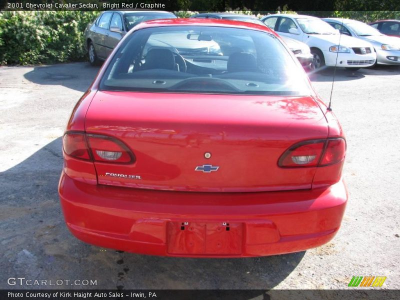 Bright Red / Graphite 2001 Chevrolet Cavalier Sedan