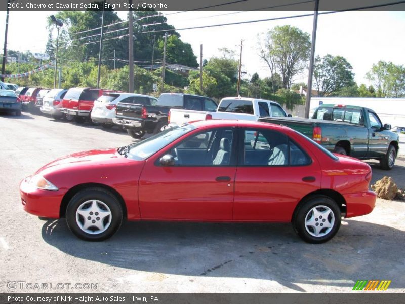 Bright Red / Graphite 2001 Chevrolet Cavalier Sedan