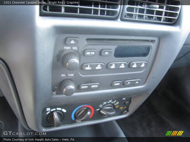 Bright Red / Graphite 2001 Chevrolet Cavalier Sedan