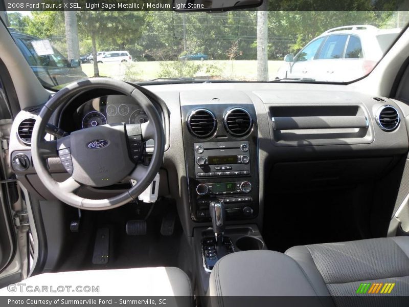 Light Sage Metallic / Medium Light Stone 2008 Ford Taurus X SEL