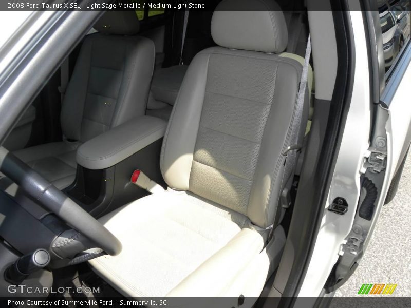 Light Sage Metallic / Medium Light Stone 2008 Ford Taurus X SEL
