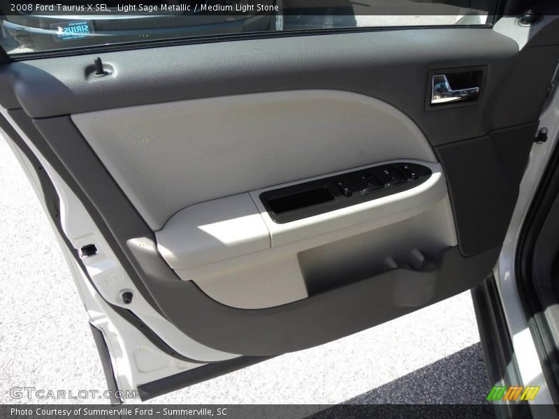 Light Sage Metallic / Medium Light Stone 2008 Ford Taurus X SEL