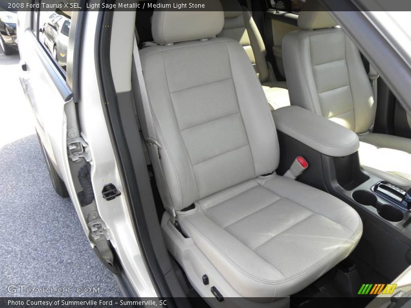 Light Sage Metallic / Medium Light Stone 2008 Ford Taurus X SEL