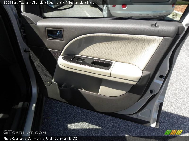 Light Sage Metallic / Medium Light Stone 2008 Ford Taurus X SEL