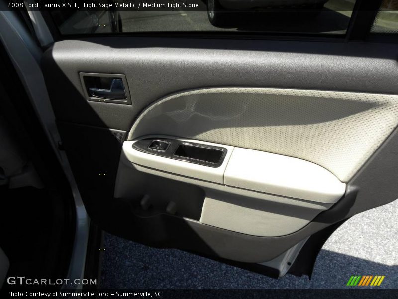 Light Sage Metallic / Medium Light Stone 2008 Ford Taurus X SEL