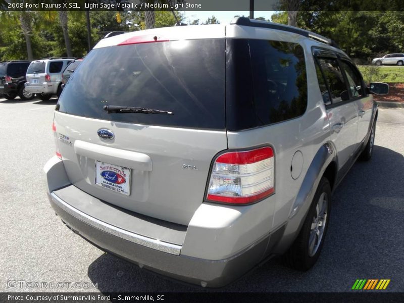 Light Sage Metallic / Medium Light Stone 2008 Ford Taurus X SEL