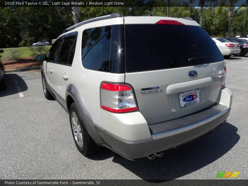 Light Sage Metallic / Medium Light Stone 2008 Ford Taurus X SEL