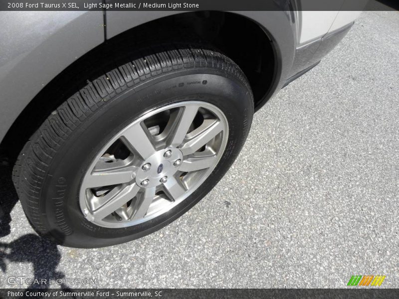 Light Sage Metallic / Medium Light Stone 2008 Ford Taurus X SEL