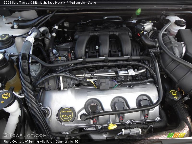 Light Sage Metallic / Medium Light Stone 2008 Ford Taurus X SEL