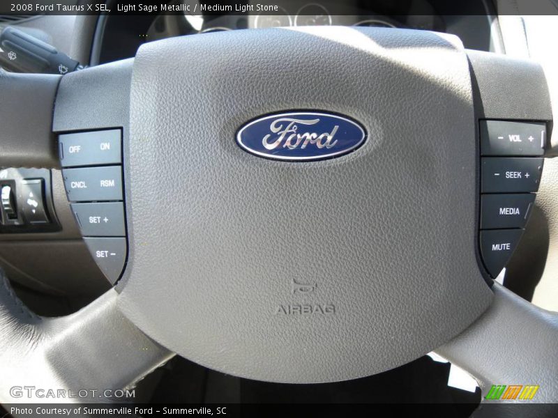 Light Sage Metallic / Medium Light Stone 2008 Ford Taurus X SEL
