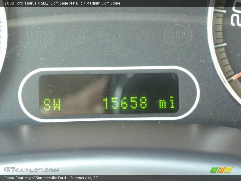 Light Sage Metallic / Medium Light Stone 2008 Ford Taurus X SEL