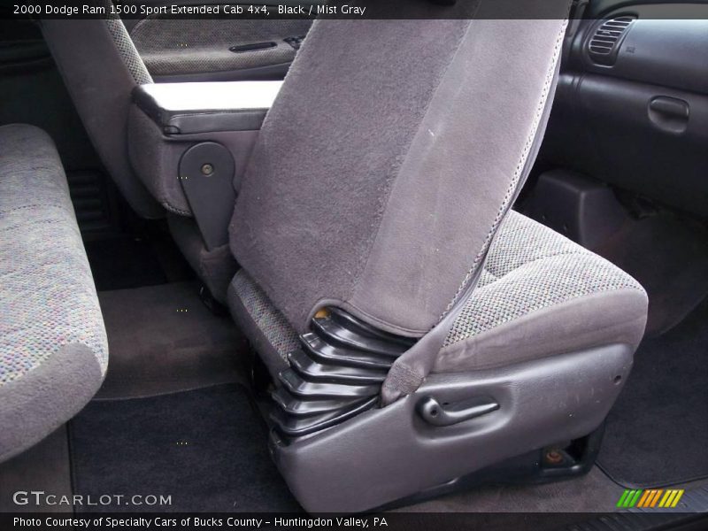 Black / Mist Gray 2000 Dodge Ram 1500 Sport Extended Cab 4x4