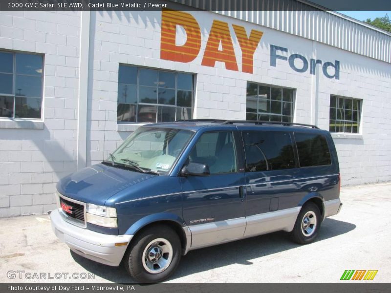 Cadet Blue Metallic / Pewter 2000 GMC Safari SLE AWD