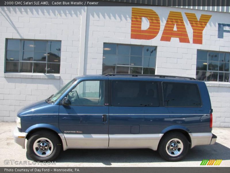 Cadet Blue Metallic / Pewter 2000 GMC Safari SLE AWD