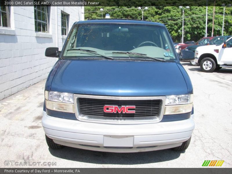 Cadet Blue Metallic / Pewter 2000 GMC Safari SLE AWD