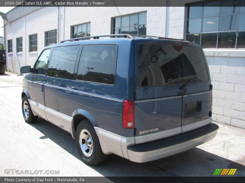 Cadet Blue Metallic / Pewter 2000 GMC Safari SLE AWD