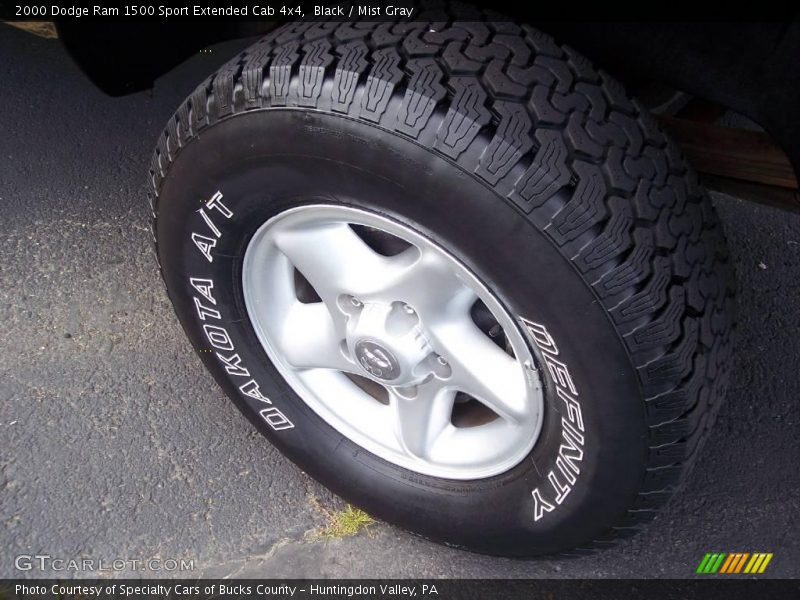 Black / Mist Gray 2000 Dodge Ram 1500 Sport Extended Cab 4x4