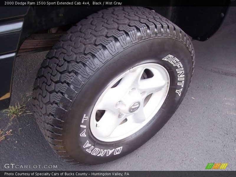 Black / Mist Gray 2000 Dodge Ram 1500 Sport Extended Cab 4x4