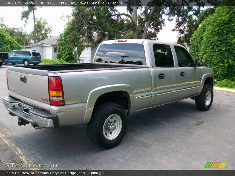 Pewter Metallic / Graphite 2002 GMC Sierra 1500 HD SLE Crew Cab